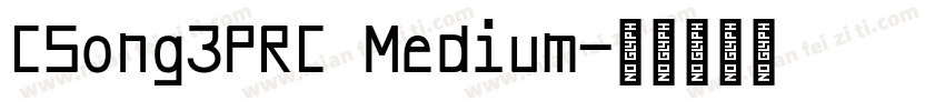CSong3PRC Medium字体转换